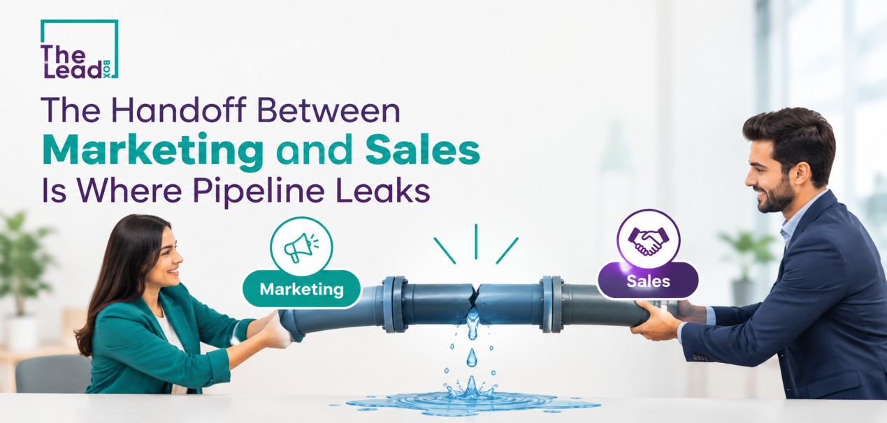 The Handoff Between Marketing and Sales Is Where Pipeline Leaks The Handoff Between Marketing and Sales Is Where Pipeline Leaks